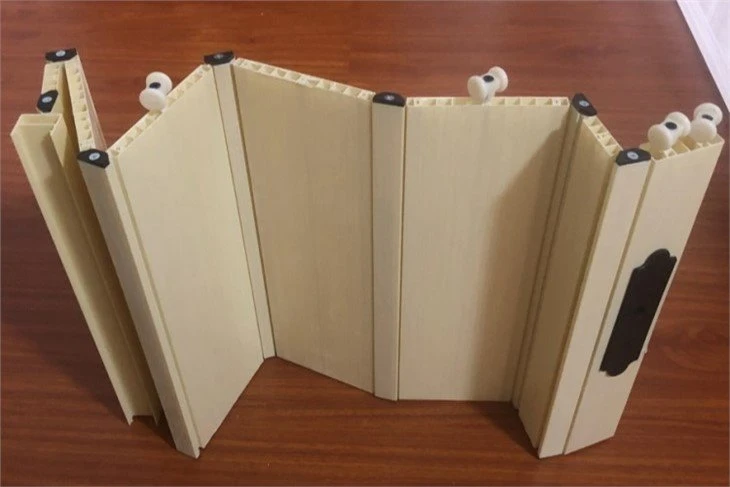 Solid color PVC folding door